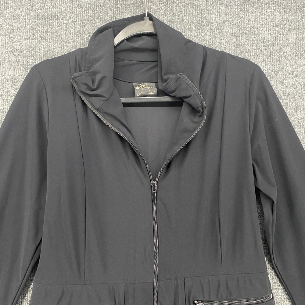 Spirit House Dress Womens XS Black Tunic Full Zip Long Sleeve Utility Classic - Picture 2 of 8